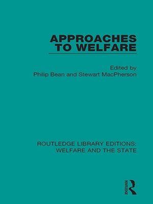 cover image of Approaches to Welfare
